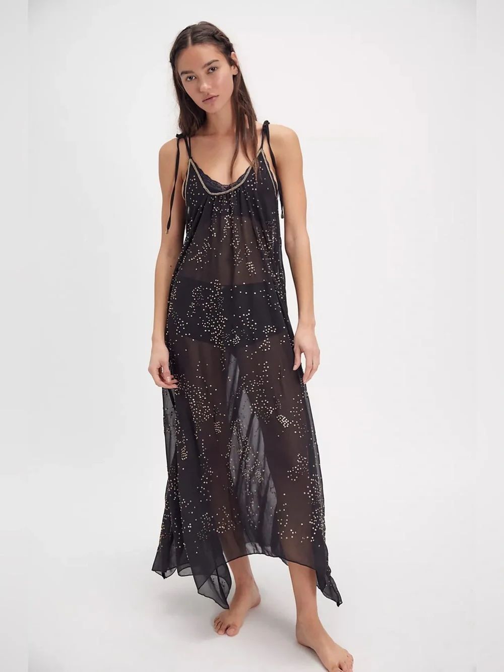 Free People A Little Shine Maxi Slip Size XSP